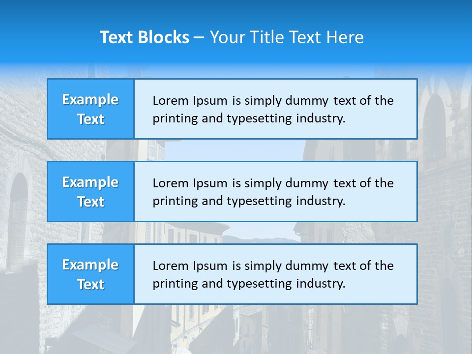 Stonewall Blue Slope PowerPoint Template
