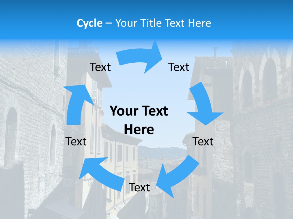 Stonewall Blue Slope PowerPoint Template