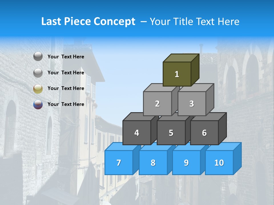 Stonewall Blue Slope PowerPoint Template