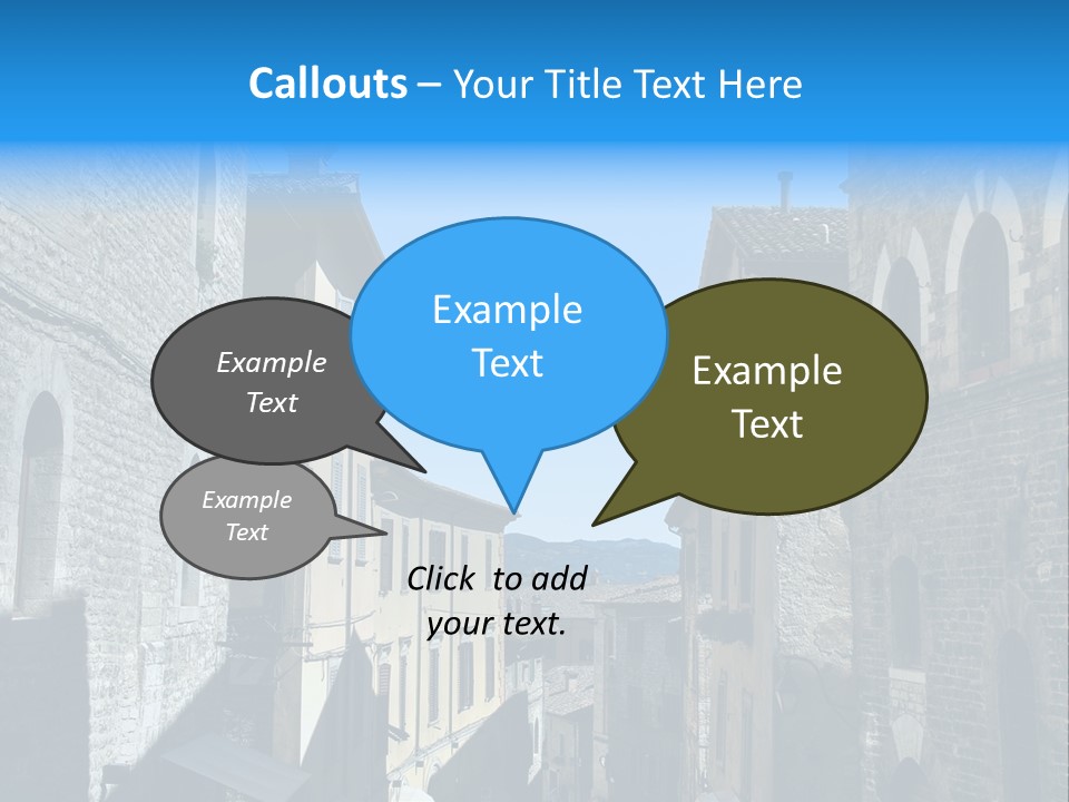Stonewall Blue Slope PowerPoint Template