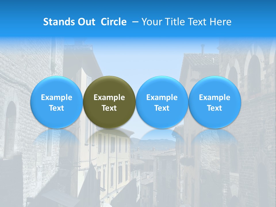 Stonewall Blue Slope PowerPoint Template