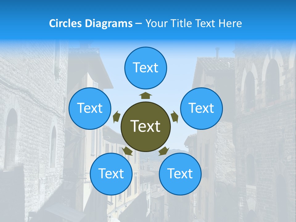 Stonewall Blue Slope PowerPoint Template