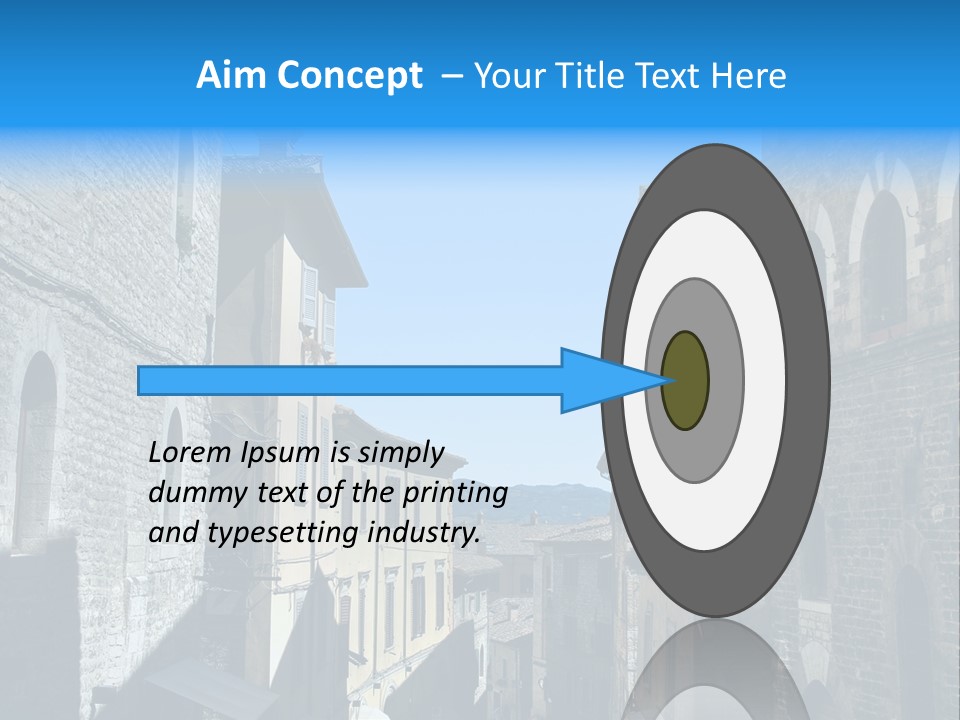 Stonewall Blue Slope PowerPoint Template