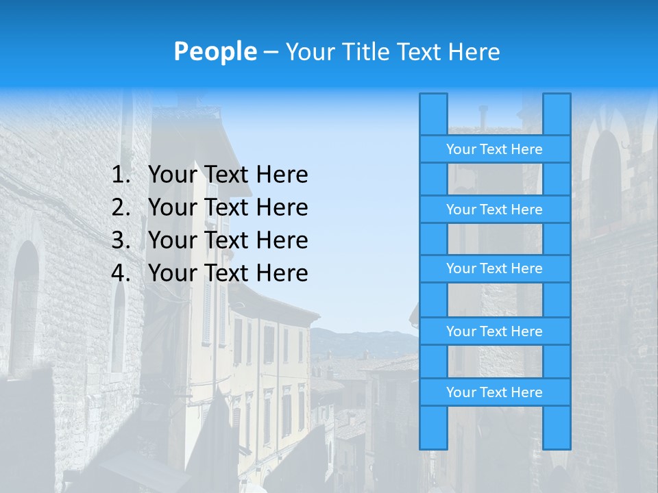 Stonewall Blue Slope PowerPoint Template