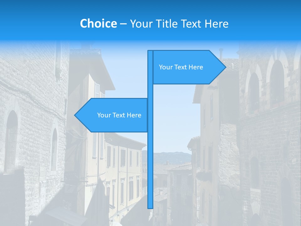 Stonewall Blue Slope PowerPoint Template