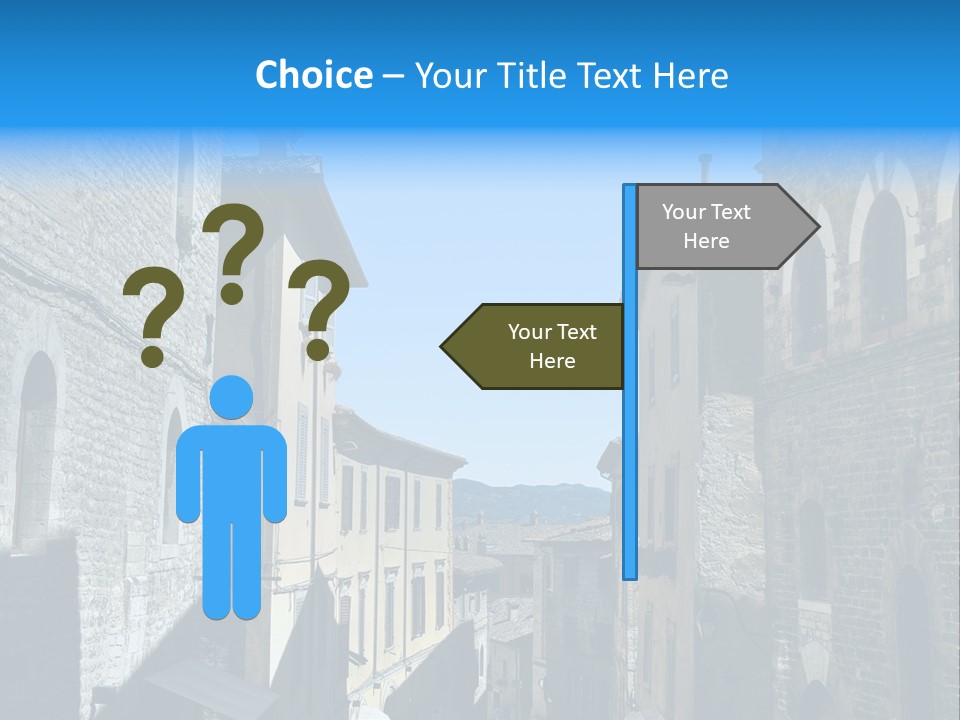 Stonewall Blue Slope PowerPoint Template