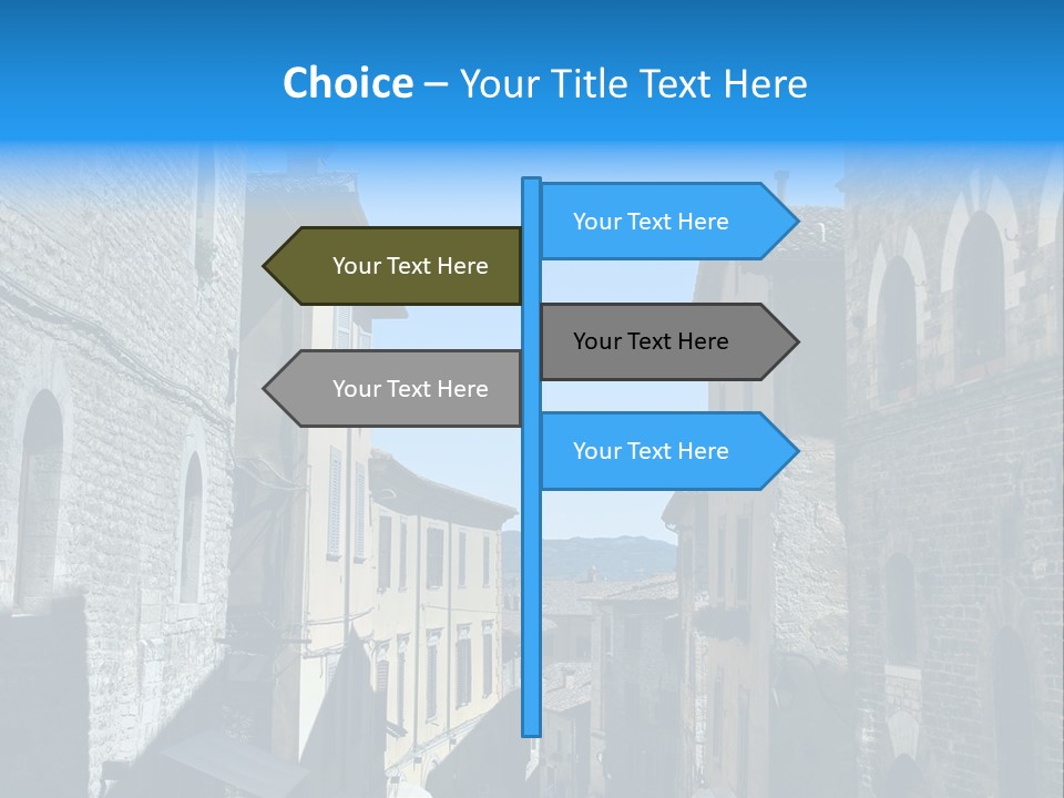Stonewall Blue Slope PowerPoint Template