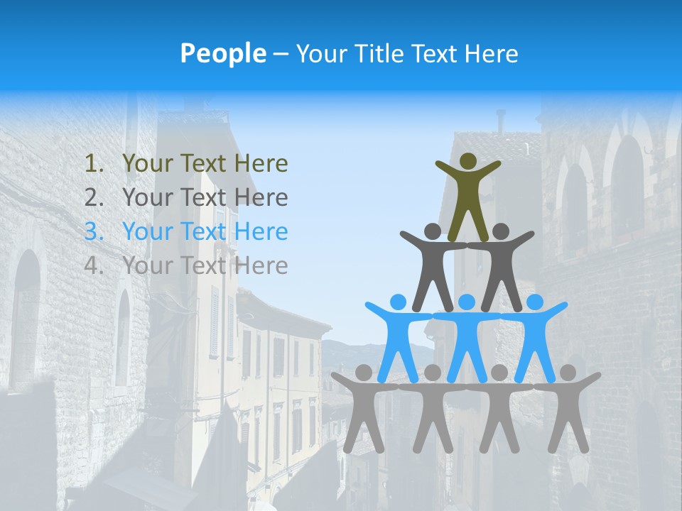 Stonewall Blue Slope PowerPoint Template