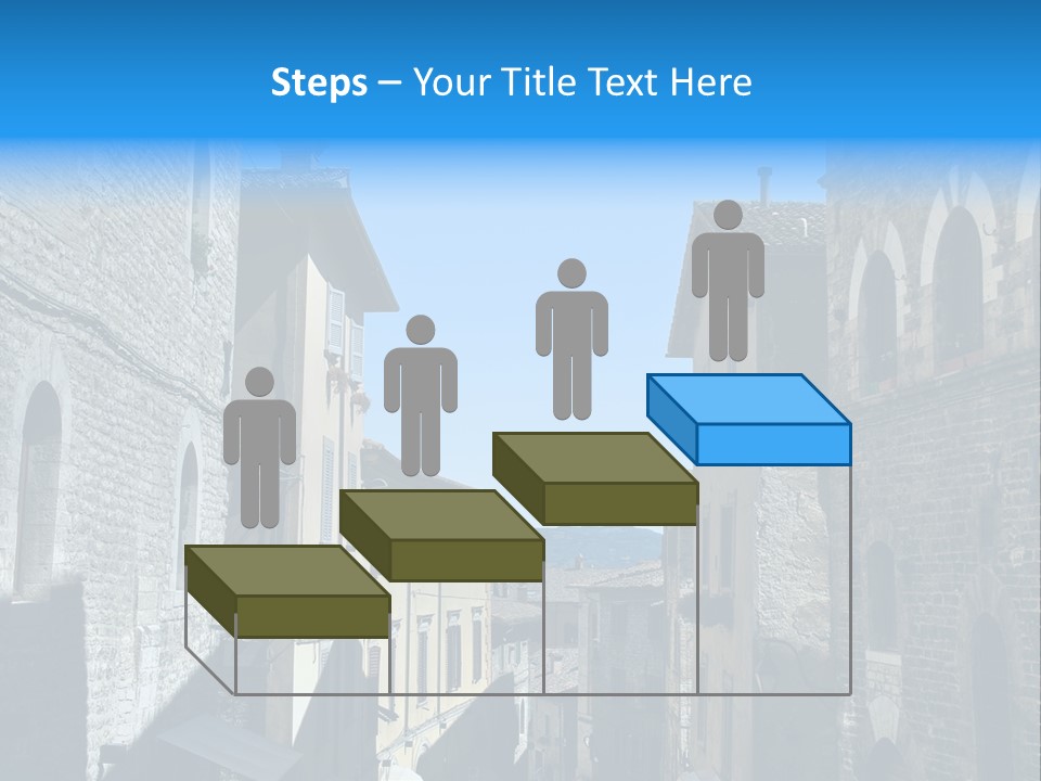 Stonewall Blue Slope PowerPoint Template
