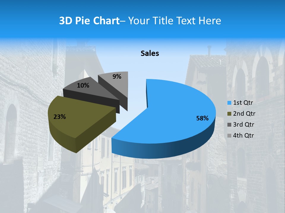 Stonewall Blue Slope PowerPoint Template