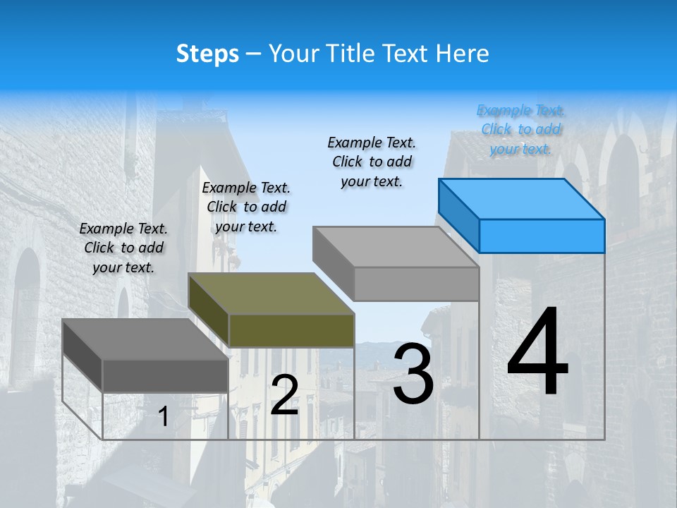 Stonewall Blue Slope PowerPoint Template