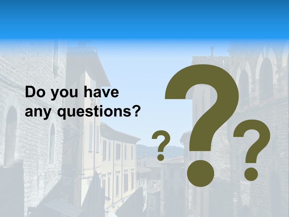 Stonewall Blue Slope PowerPoint Template