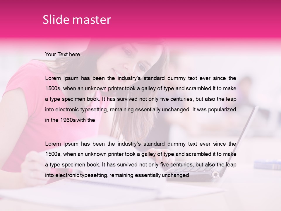 Person Sitting Internet PowerPoint Template