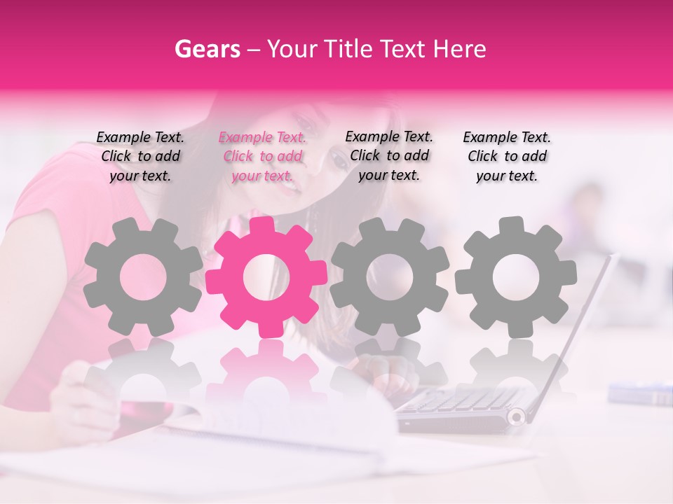 Person Sitting Internet PowerPoint Template