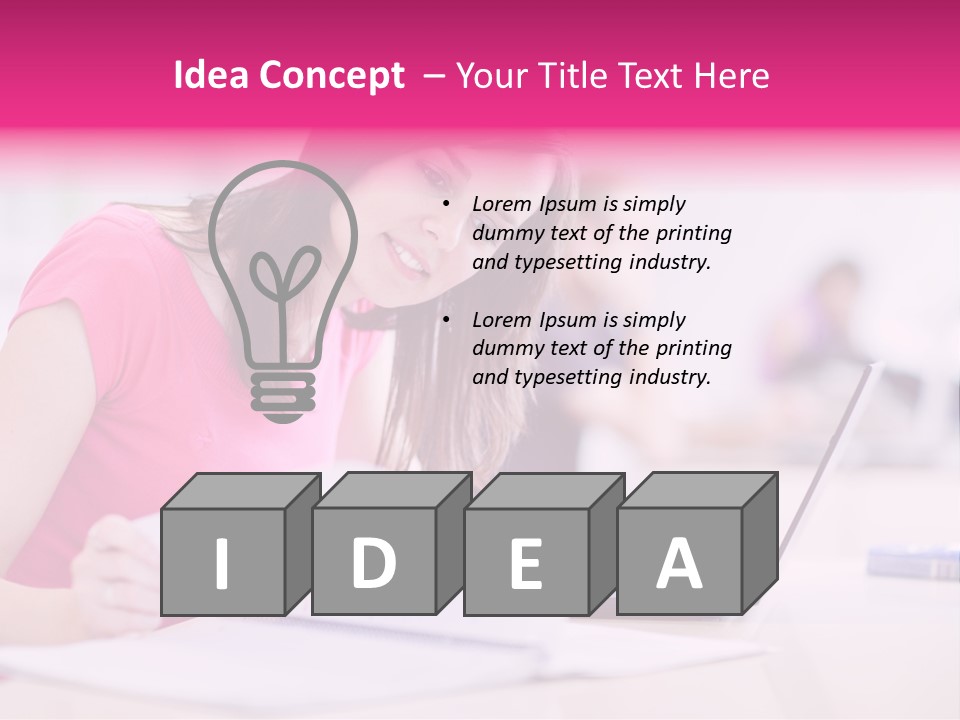 Person Sitting Internet PowerPoint Template