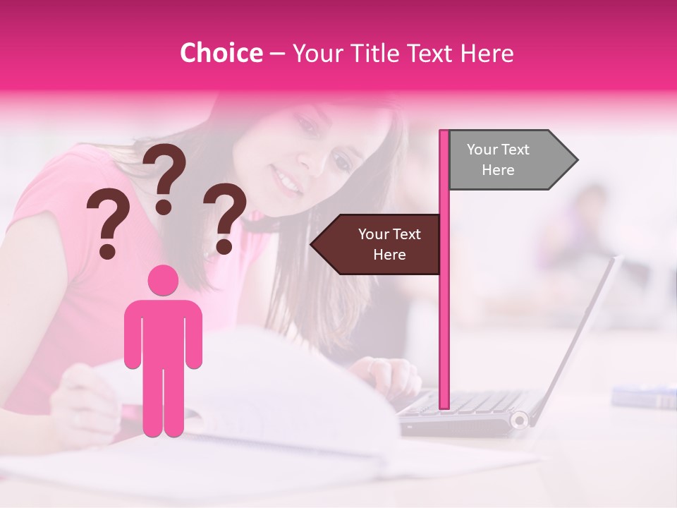 Person Sitting Internet PowerPoint Template