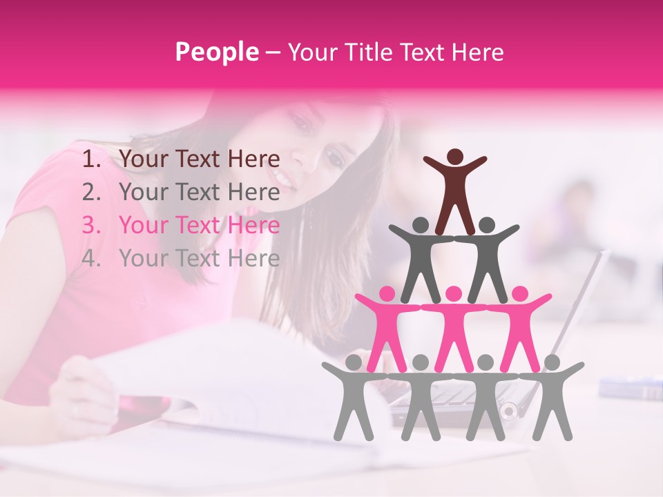 Person Sitting Internet PowerPoint Template