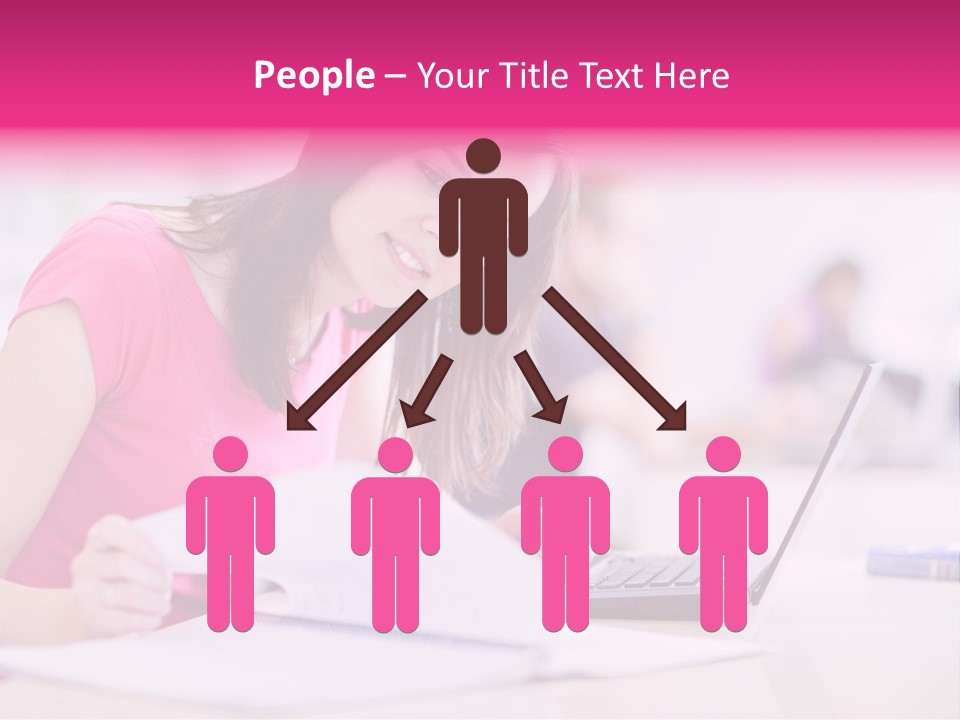 Person Sitting Internet PowerPoint Template
