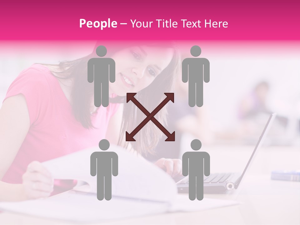 Person Sitting Internet PowerPoint Template