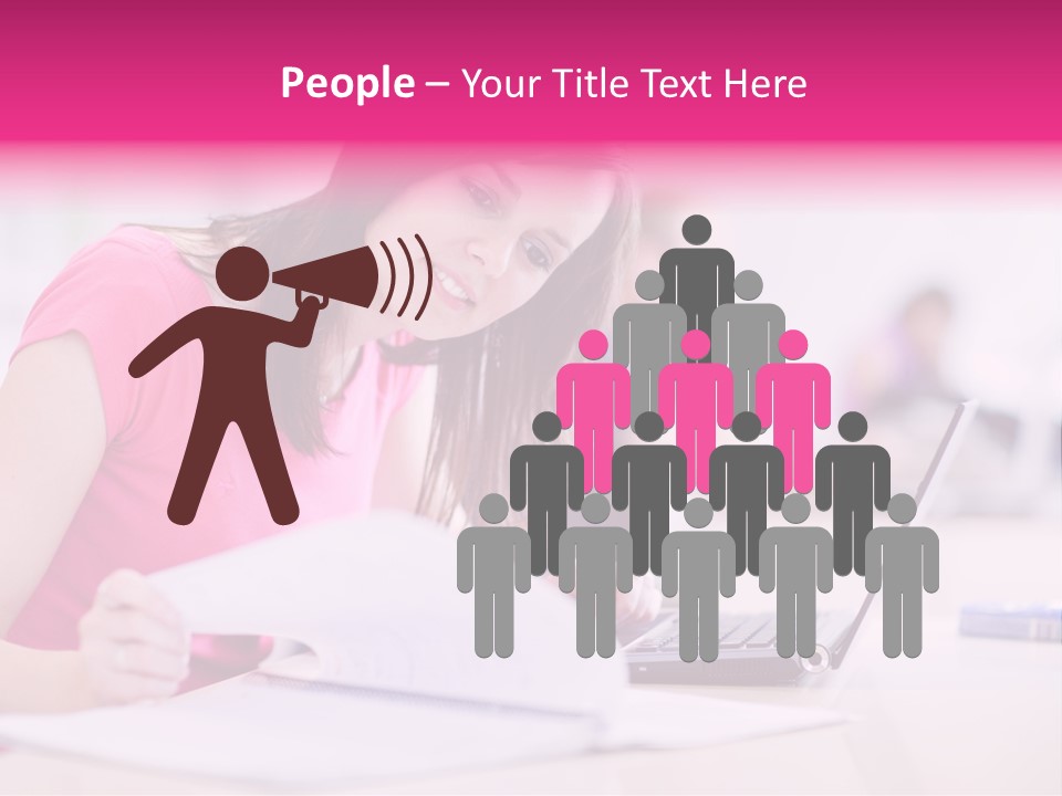 Person Sitting Internet PowerPoint Template