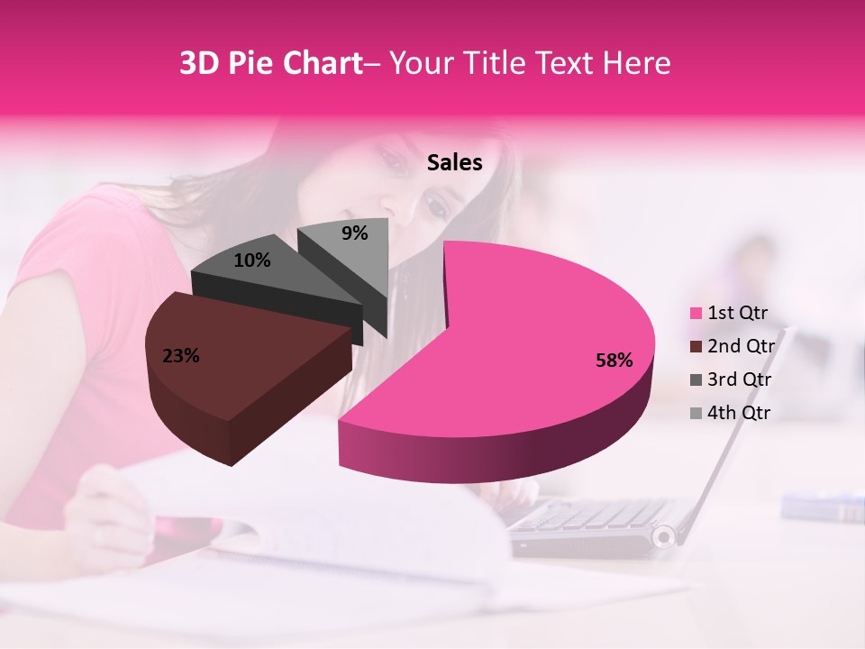 Person Sitting Internet PowerPoint Template