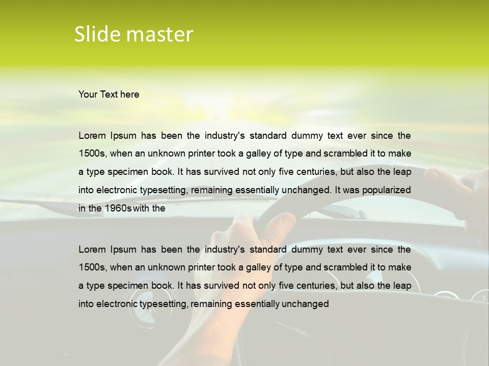Piloting Safety Vehicle PowerPoint Template
