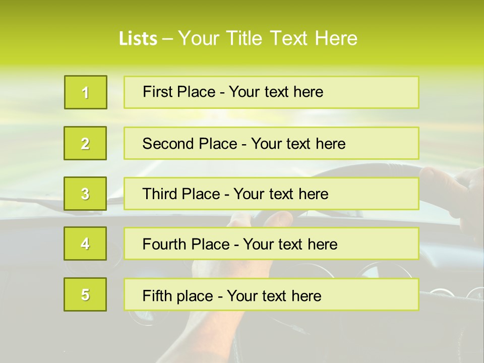 Piloting Safety Vehicle PowerPoint Template