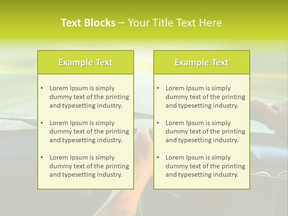 Piloting Safety Vehicle PowerPoint Template