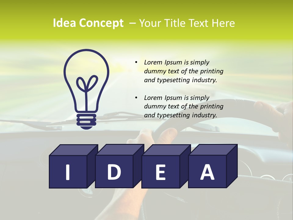 Piloting Safety Vehicle PowerPoint Template