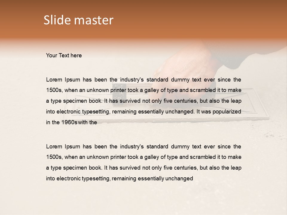 Smoothing Occupation Trowel PowerPoint Template