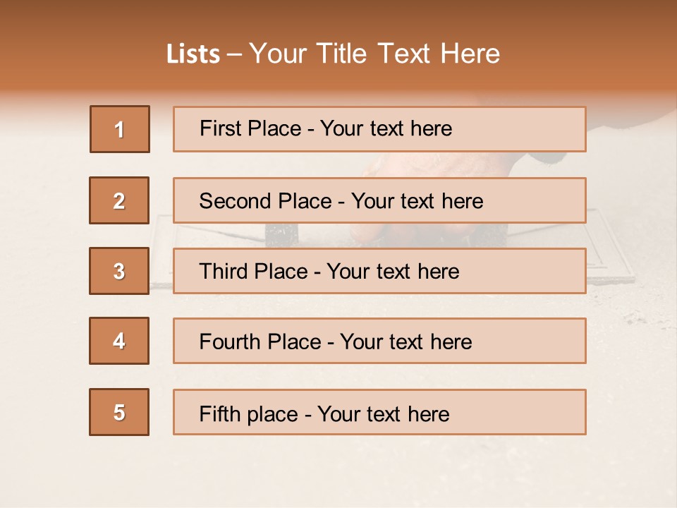 Smoothing Occupation Trowel PowerPoint Template