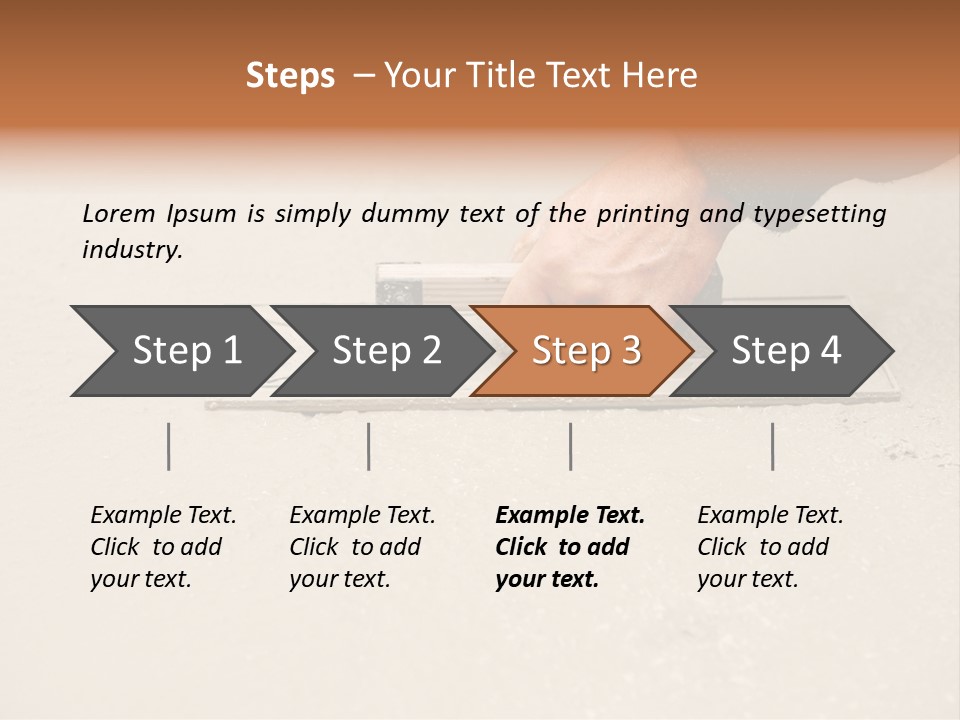 Smoothing Occupation Trowel PowerPoint Template