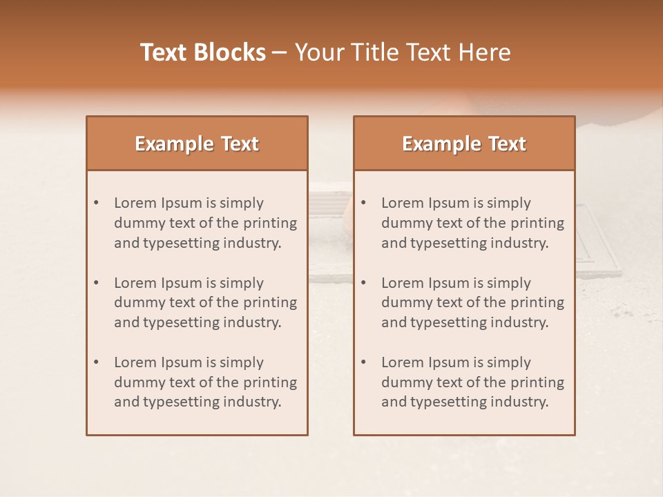Smoothing Occupation Trowel PowerPoint Template