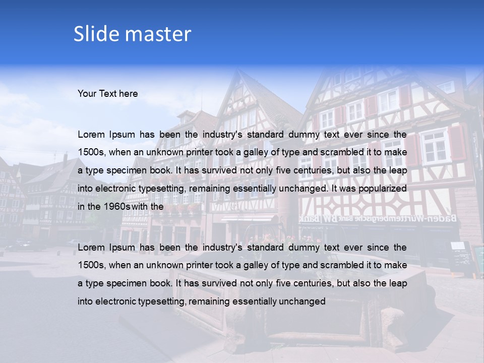 Calw Fountain Germany PowerPoint Template