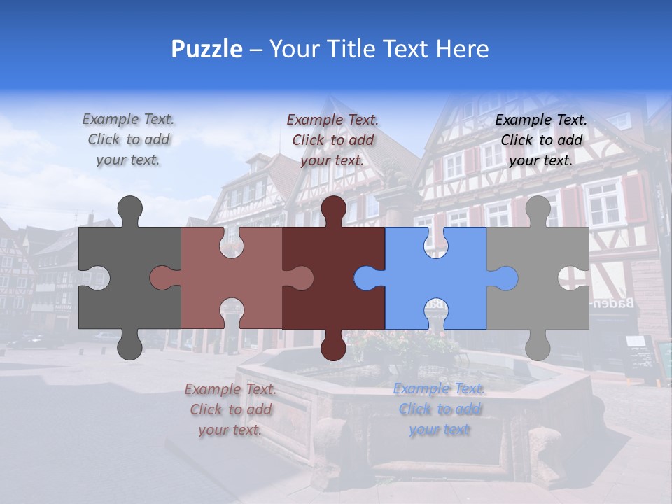 Calw Fountain Germany PowerPoint Template