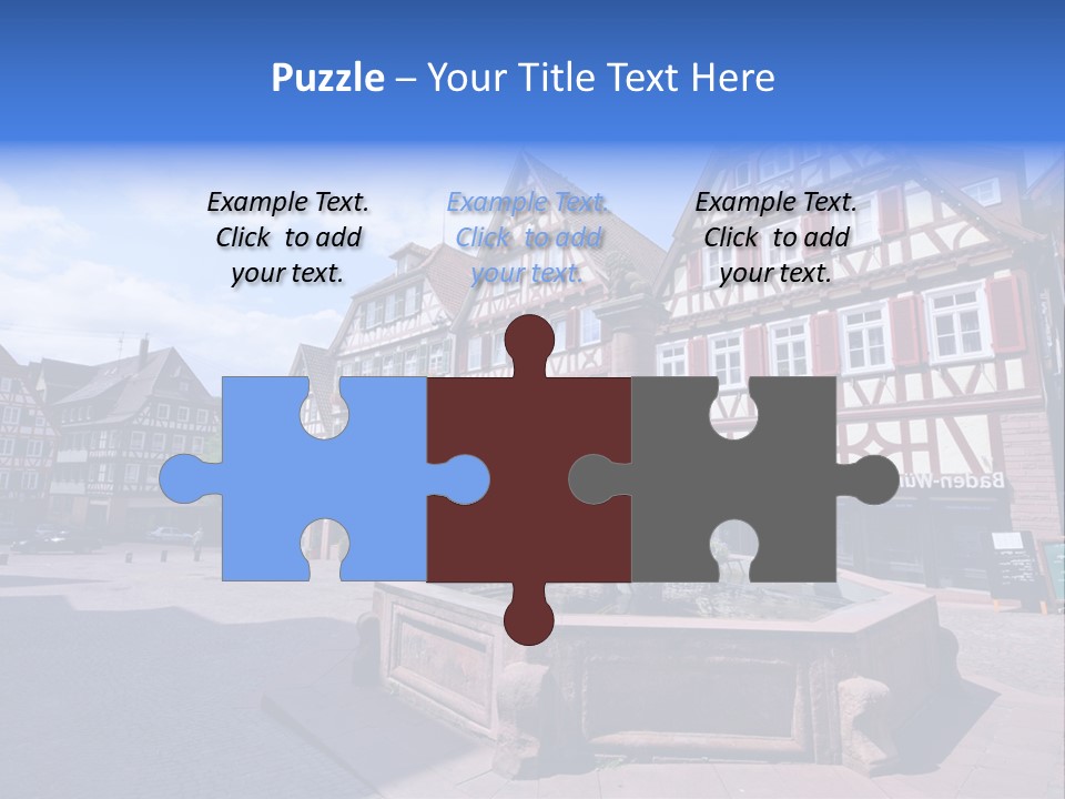 Calw Fountain Germany PowerPoint Template