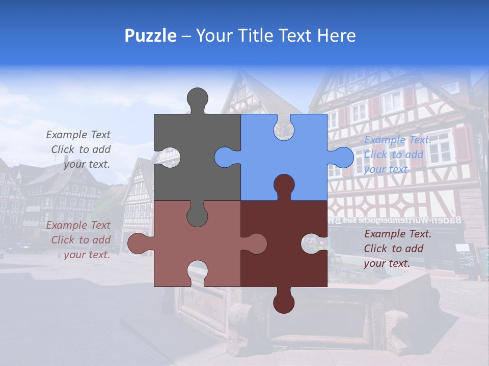 Calw Fountain Germany PowerPoint Template