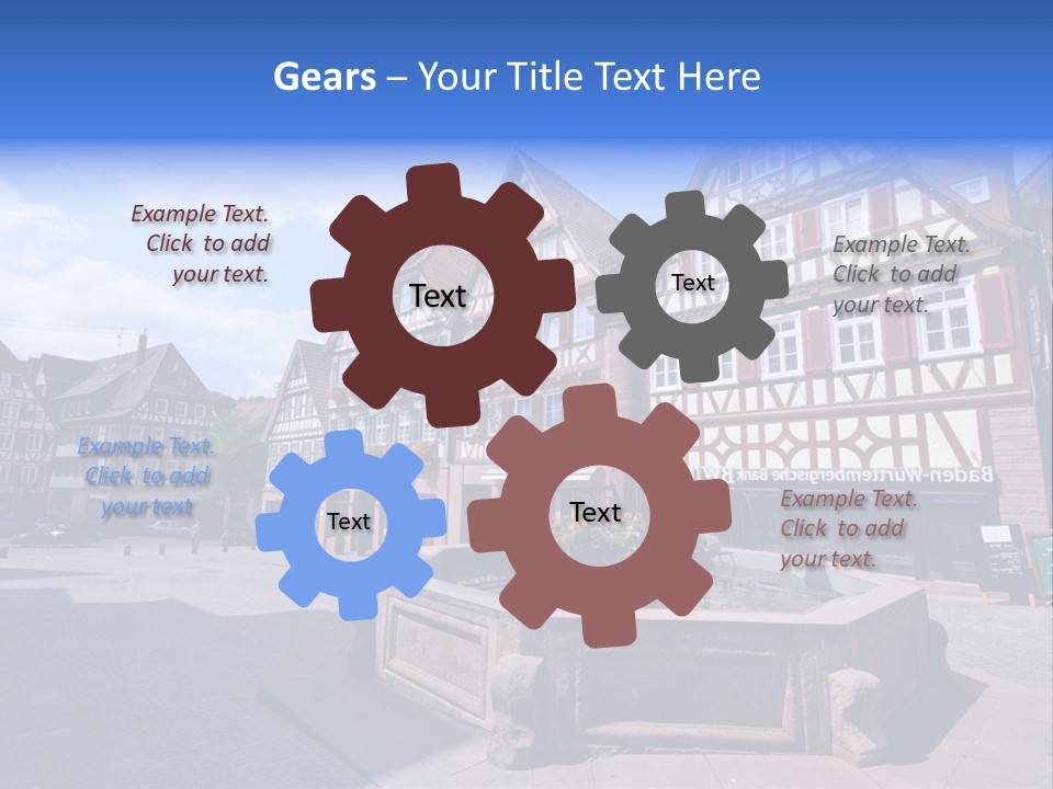 Calw Fountain Germany PowerPoint Template