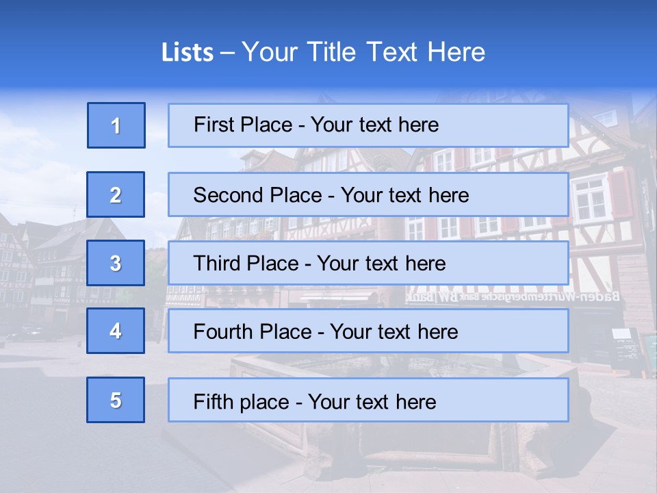 Calw Fountain Germany PowerPoint Template