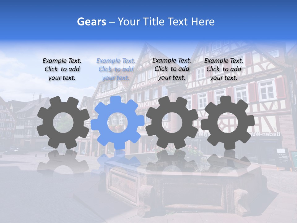 Calw Fountain Germany PowerPoint Template