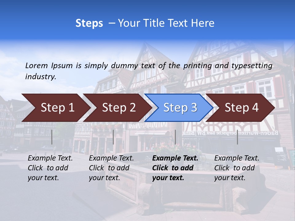 Calw Fountain Germany PowerPoint Template