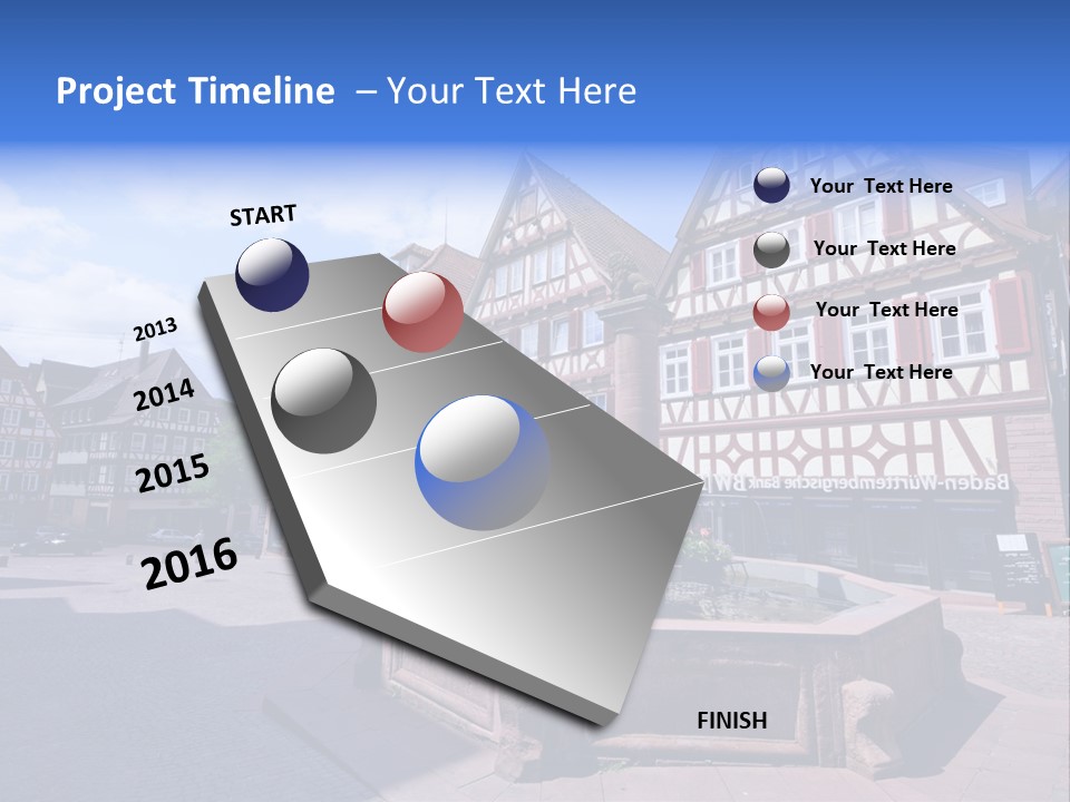 Calw Fountain Germany PowerPoint Template