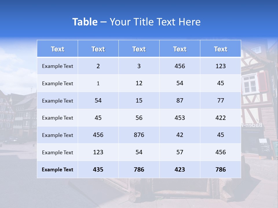 Calw Fountain Germany PowerPoint Template