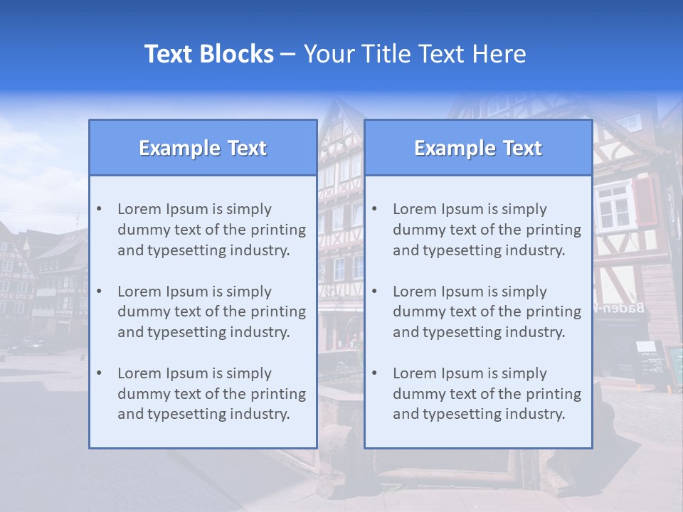 Calw Fountain Germany PowerPoint Template