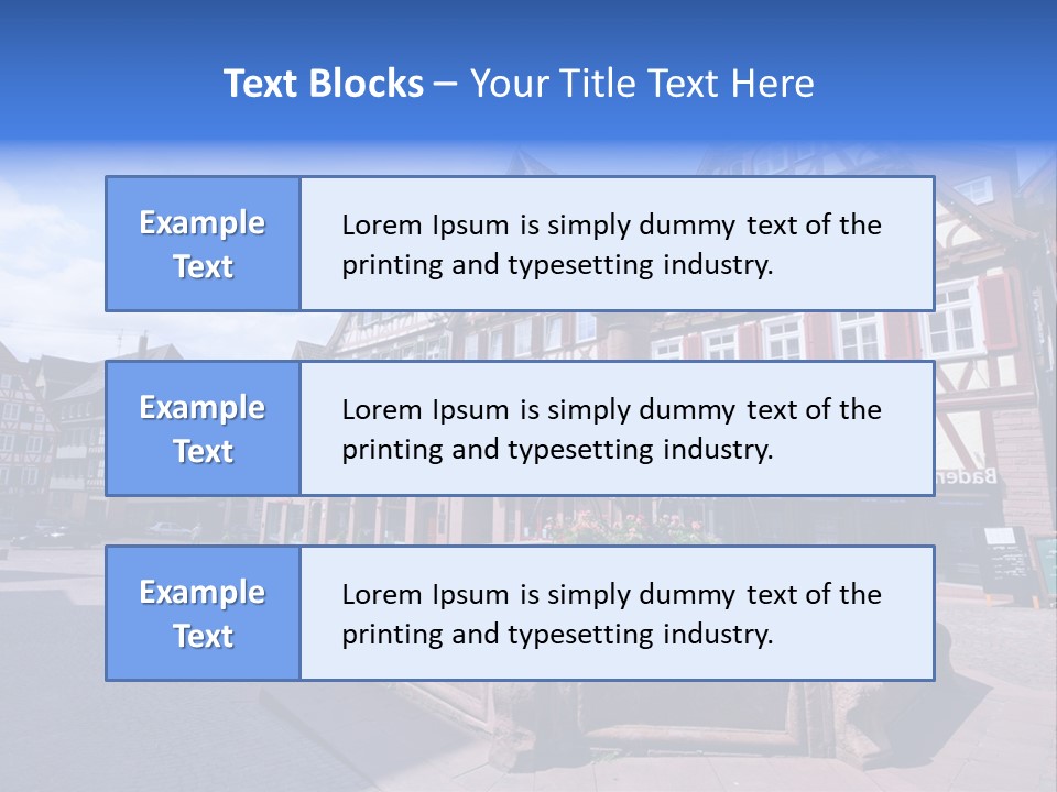 Calw Fountain Germany PowerPoint Template