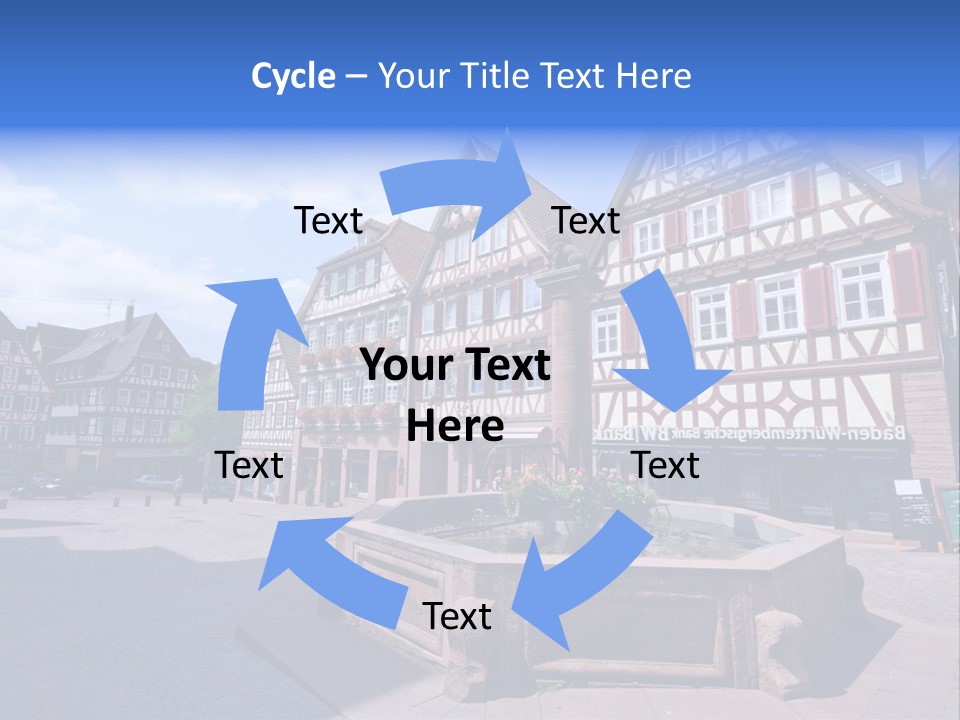 Calw Fountain Germany PowerPoint Template