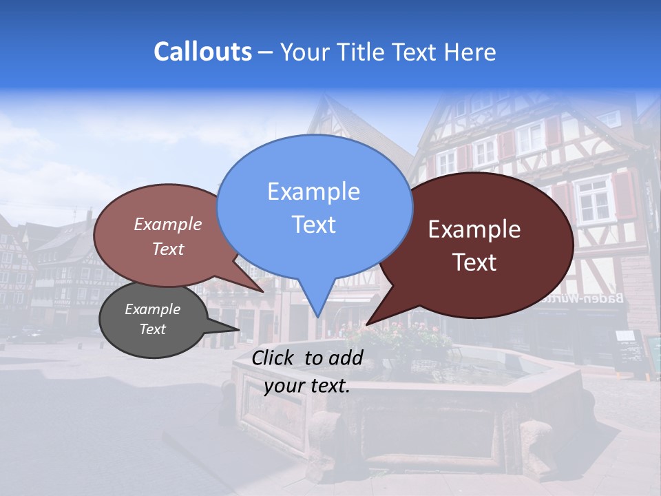 Calw Fountain Germany PowerPoint Template