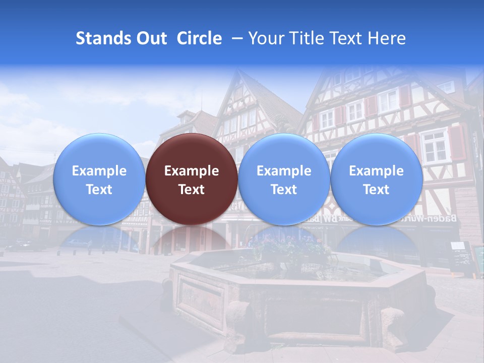 Calw Fountain Germany PowerPoint Template
