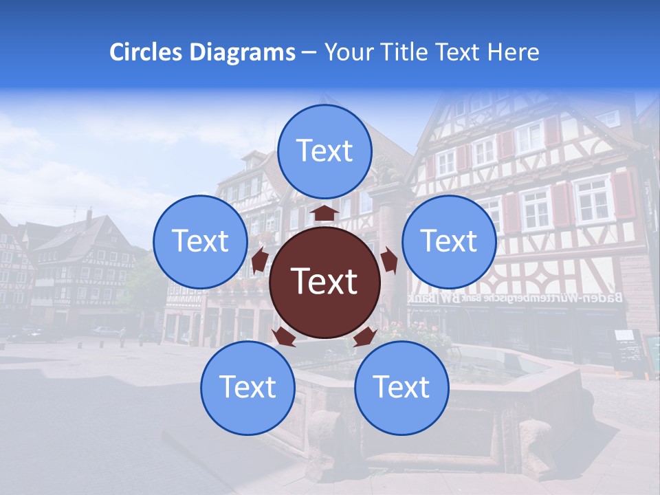 Calw Fountain Germany PowerPoint Template