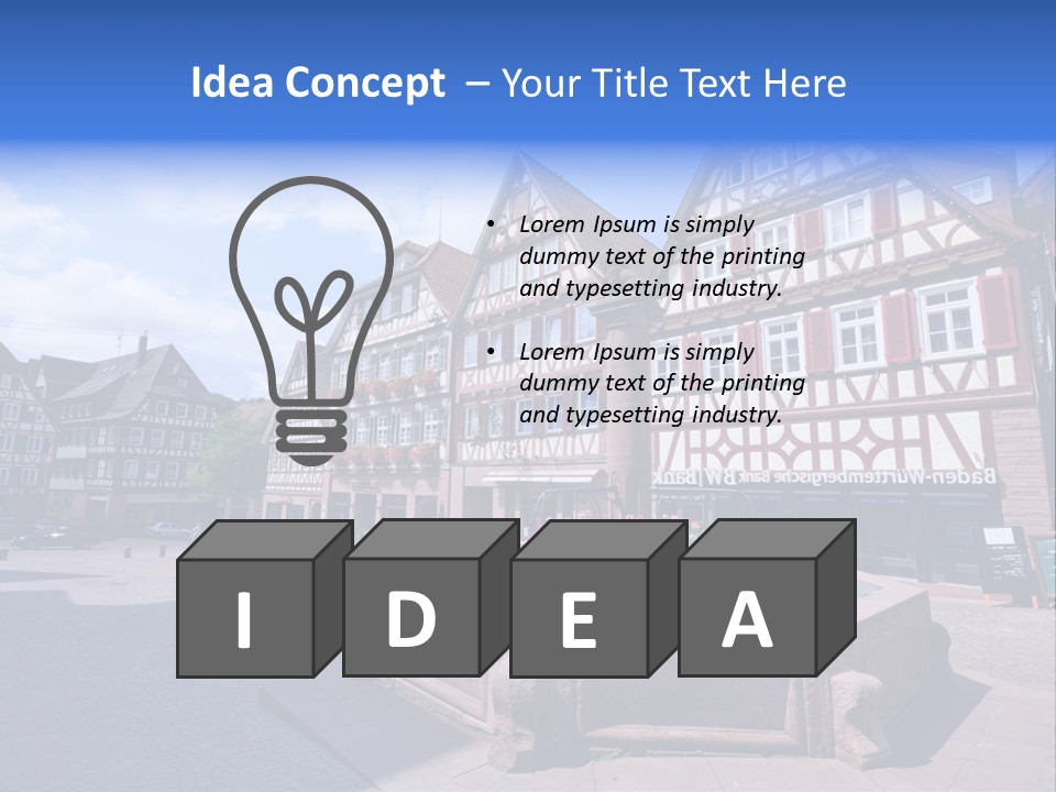 Calw Fountain Germany PowerPoint Template